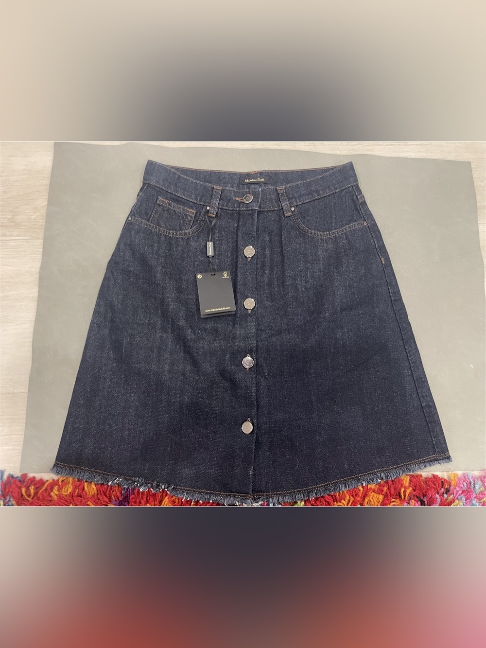 Massimo Dutti Women's Denim Mini Skirt Size 4 NWT